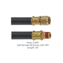 Air Hose Assy 1/2in 1/2 SAEx3/8 NPT 34in 177.75134, 1221022034,12-21022-034