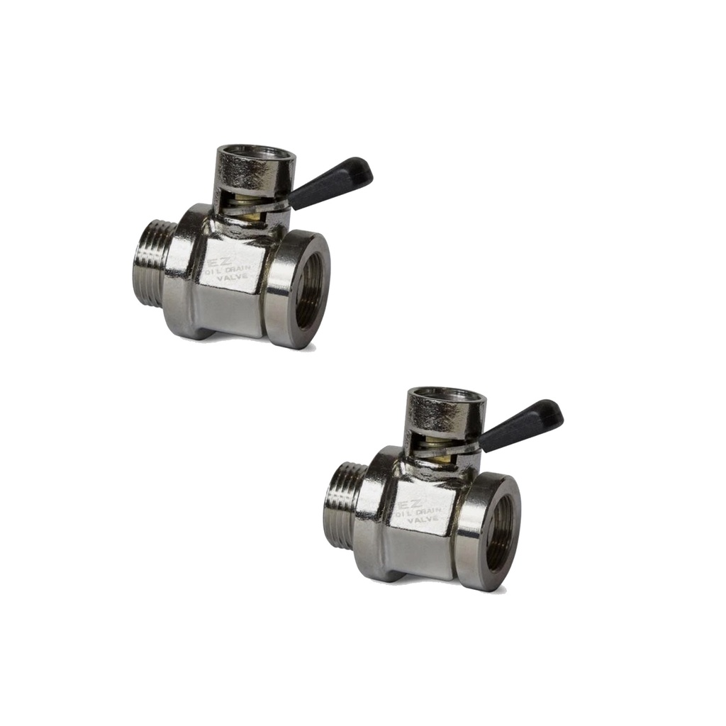 EZ-206 Silver 7/8"-14 UNF Thread Size Oil Drain Valve, Mack, Volvo (Pack of 2)