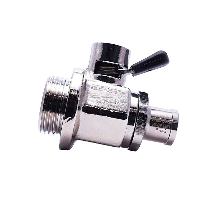 EZ-211(27mm-2.0) EZ Oil Drain Valve with removable Straight Hose End(H-002)Combo