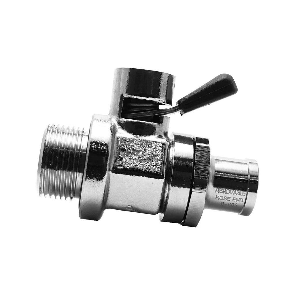 EZ-7B (22mm-1.5) EZ Oil Drain Valve with removable Straight Hose End(H-002)Combo