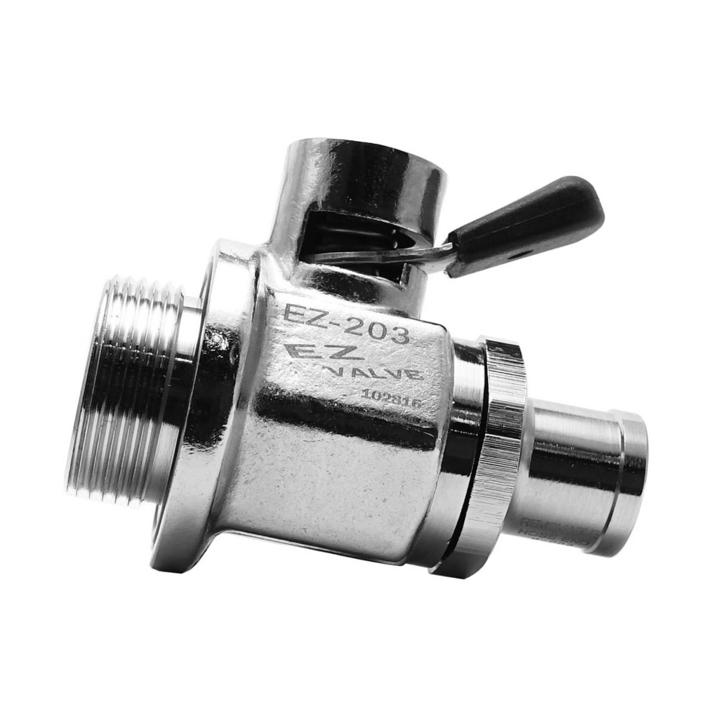 EZ-203 (1"-18 UNF) Oil Drain Valve with removable Straight Hose End(H-002) Combo