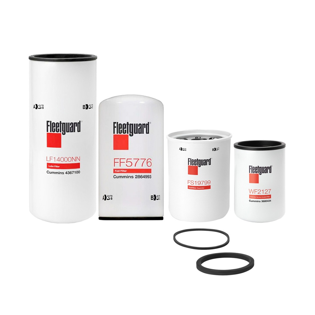 VOLVO WITH CUMMINS ISX15 OIL CHANGE KIT LF14000, FS19799, FF5776, WF2127