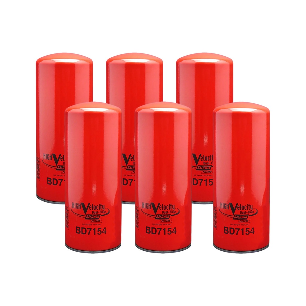 Baldwin BD7154 Engine Oil Filter spin on high velocity  *(6 PACK)*
