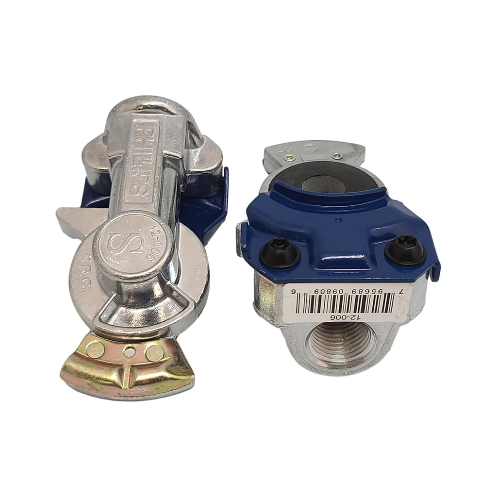 X2 Genuine Phillips Blue/Service Straight Mount Std Gladhand 12-006