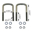 U Bolt Kit Semi RND 3/4 X 4in X 8-1/4in  AUBK8354-082   0201375080