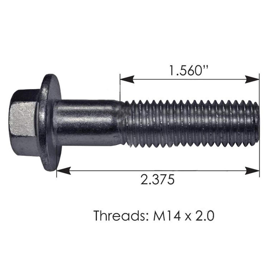 Flange Bolt 14mm-2 X 60mm Zinc GR10.9 MFB1460GR10.9C  984857
