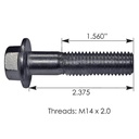 Flange Bolt 14mm-2 X 60mm Zinc GR10.9 MFB1460GR10.9C  984857