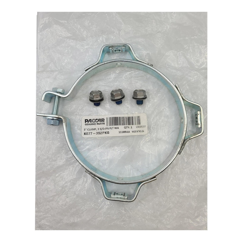 OEM PACCAR MUFFLER CLAMP KW K077-352PKG