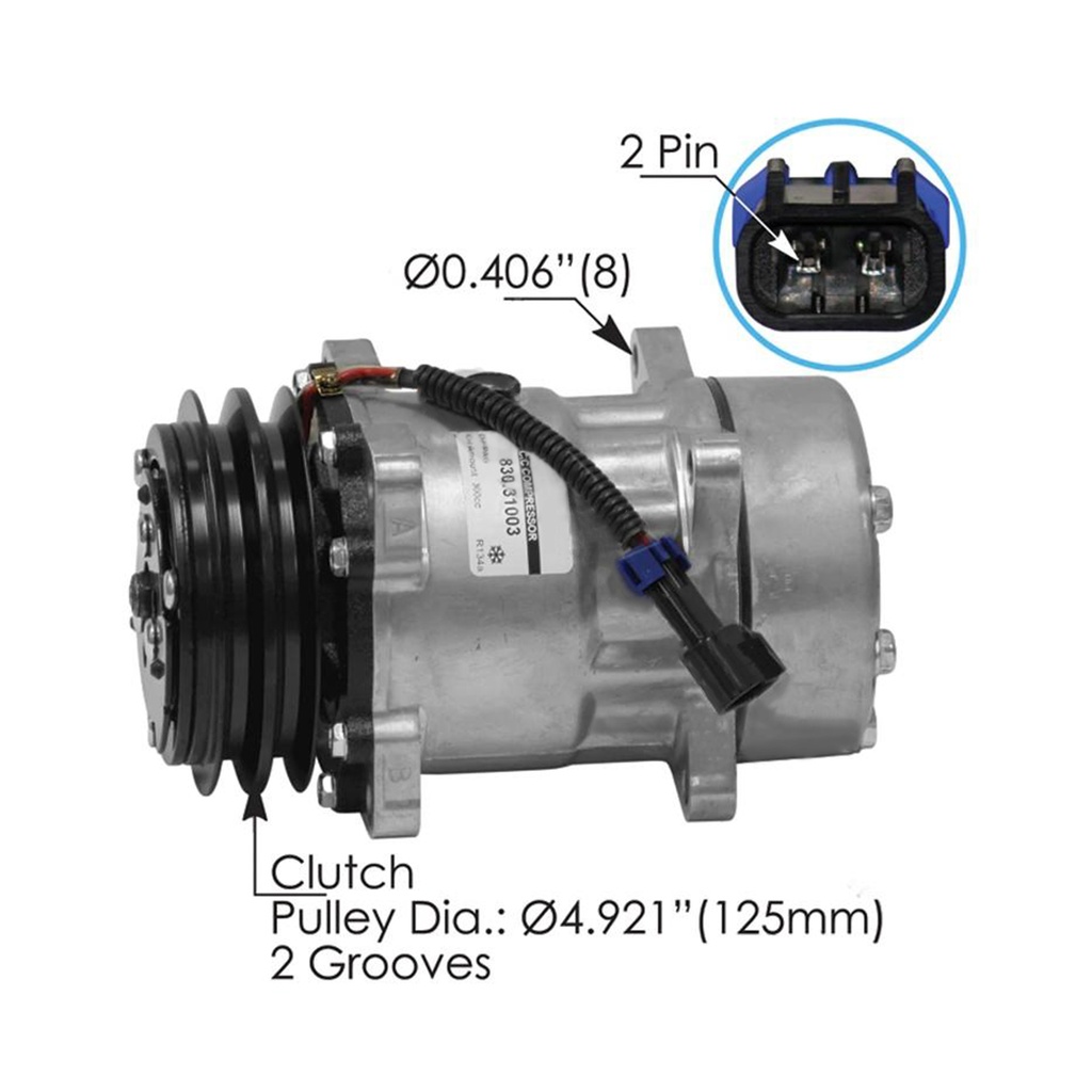 Air Conditioning Compressor 7H15 Type  830.31003 1406003 E-801353 E801353 68173