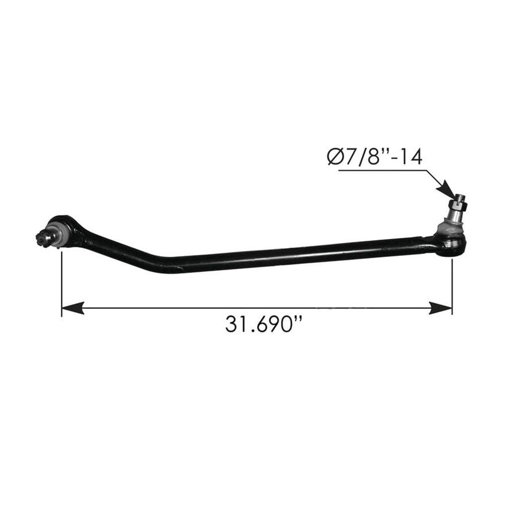 Conv Low Cab Drag Link KGA-10-02132 KG17648 463.DS1180 for Peterbilt
