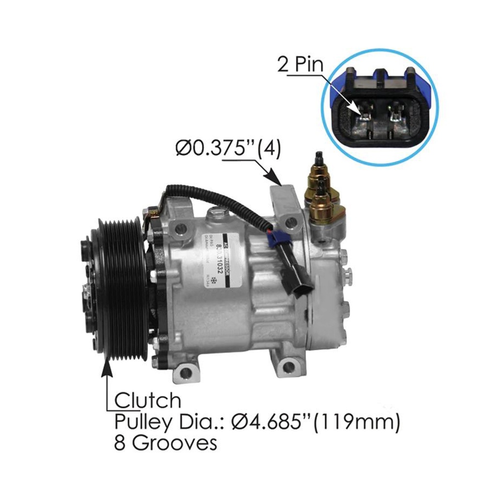 Air Conditioning Compressor 7H15 Type  830.31032   1401389