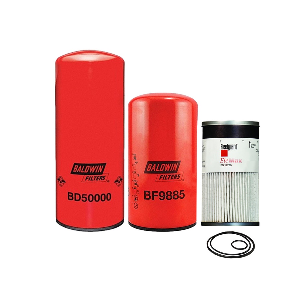 CUMMINS OIL CHANGE KIT BD50000, BF9885, FS19728