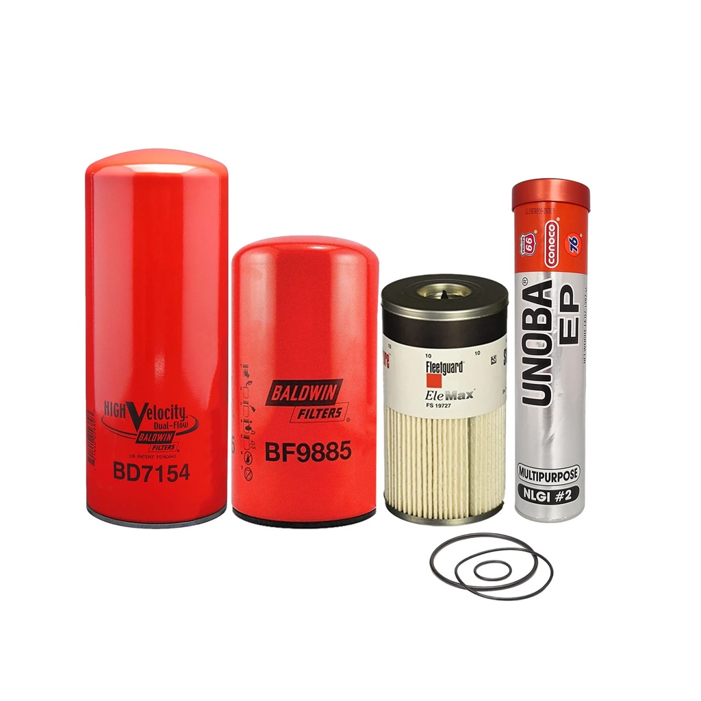 CUMMINS OIL CHANGE KIT, BD7154, BF9885, FS19727, FREE GREASE