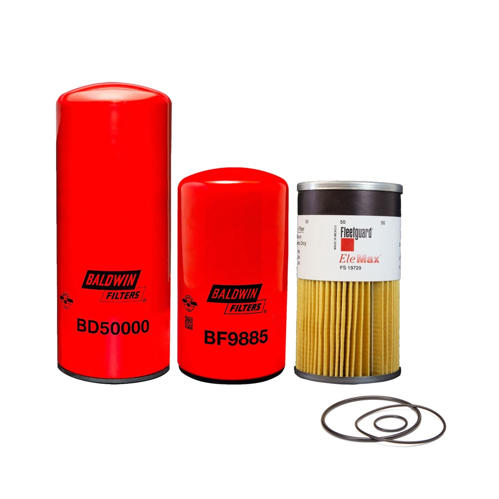 CUMMINS OIL CHANGE KIT BD50000, BF9885, FS19624