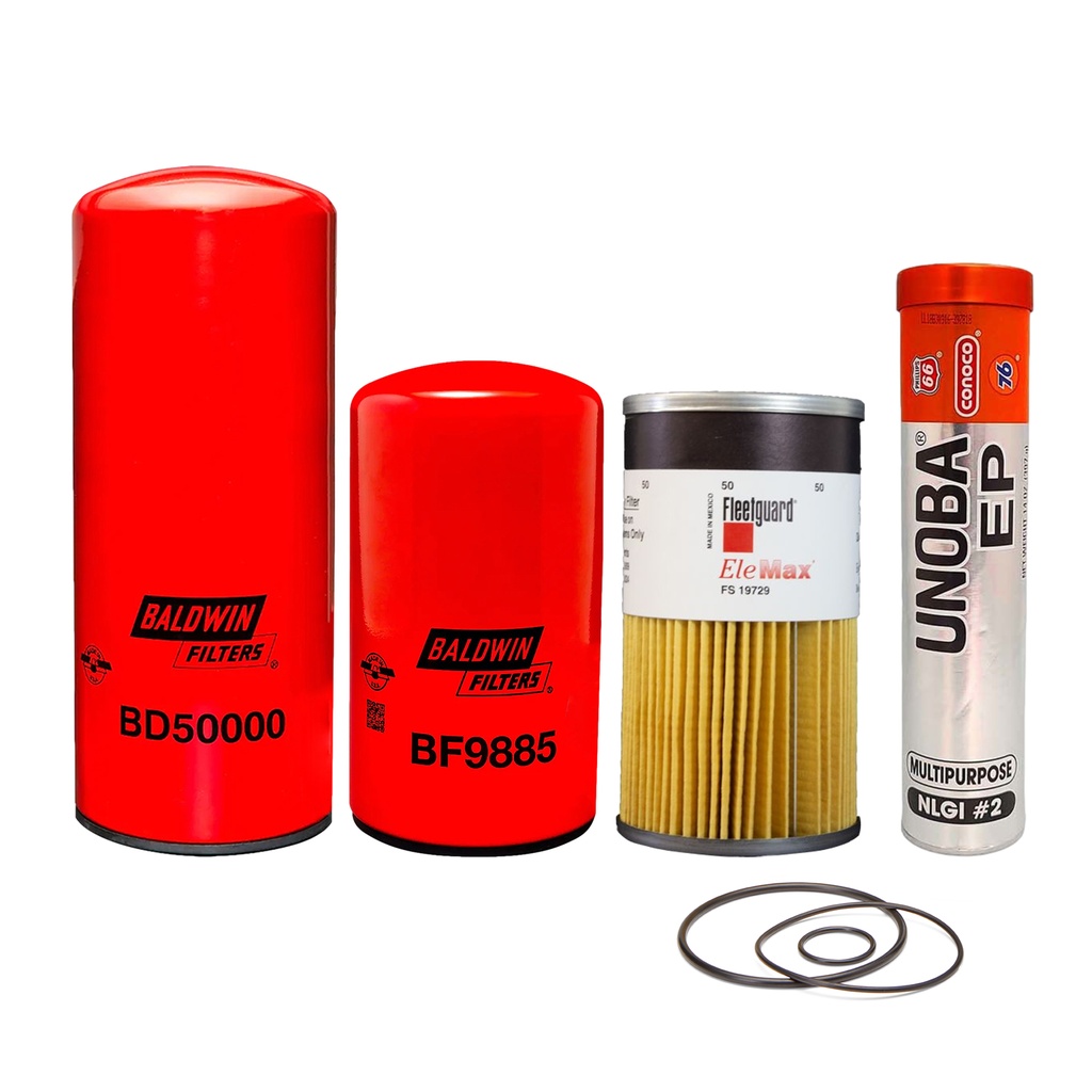 CUMMINS OIL CHANGE KIT BD50000, BF9885, FS19729, FREE GREASE