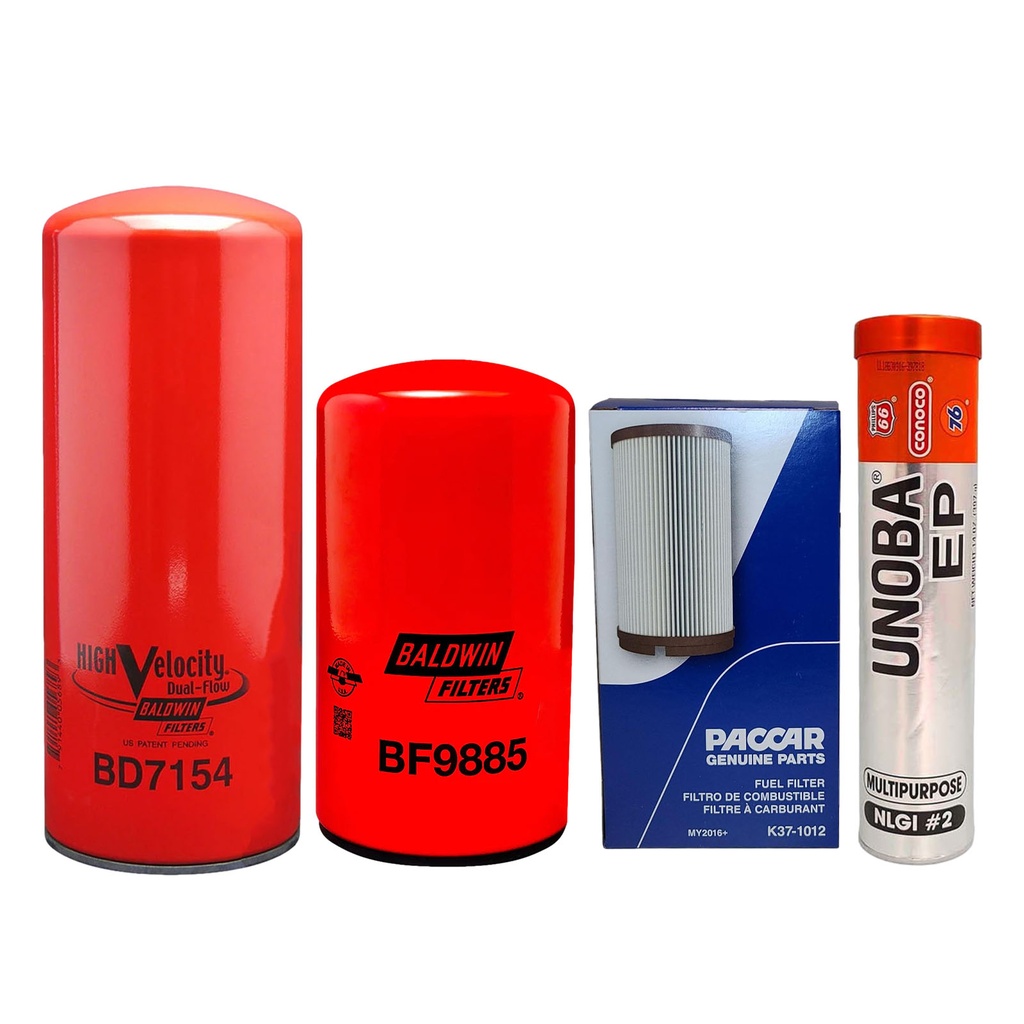 CUMMINS ISX15 OIL CHANGE KIT BD7154, BF9885, K37-1012, FREE TUBE RED GREASE 14OZ