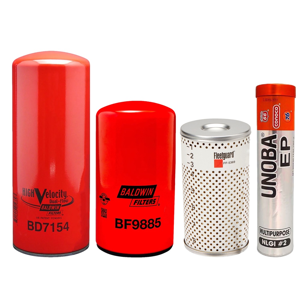 CUMMINS OIL CHANGE KIT BD7154, BF9885, FF-5369, FREE GREASE