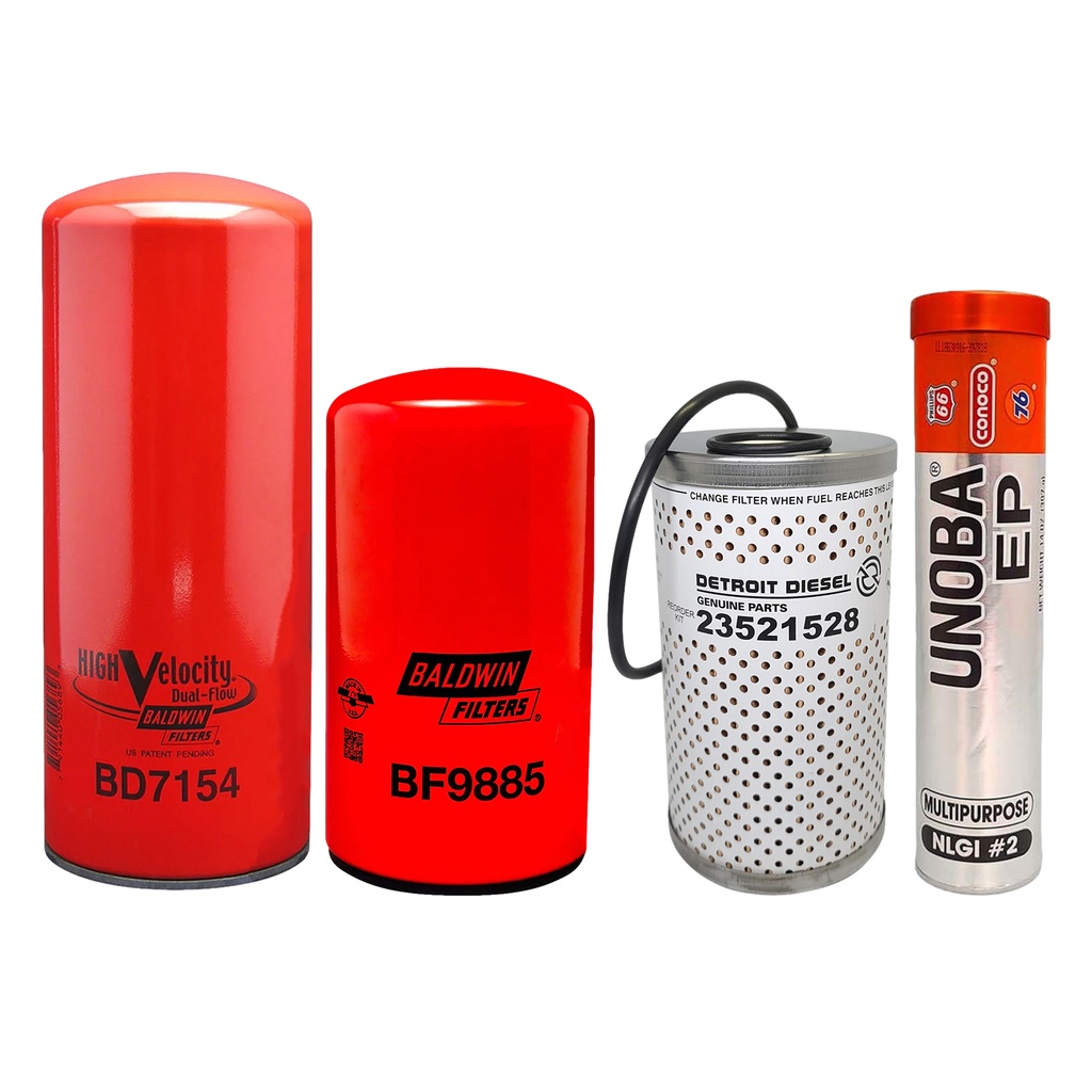 CUMMINS OIL CHANGE KIT BD7154, BF9885, 23521528, FREE GREASE