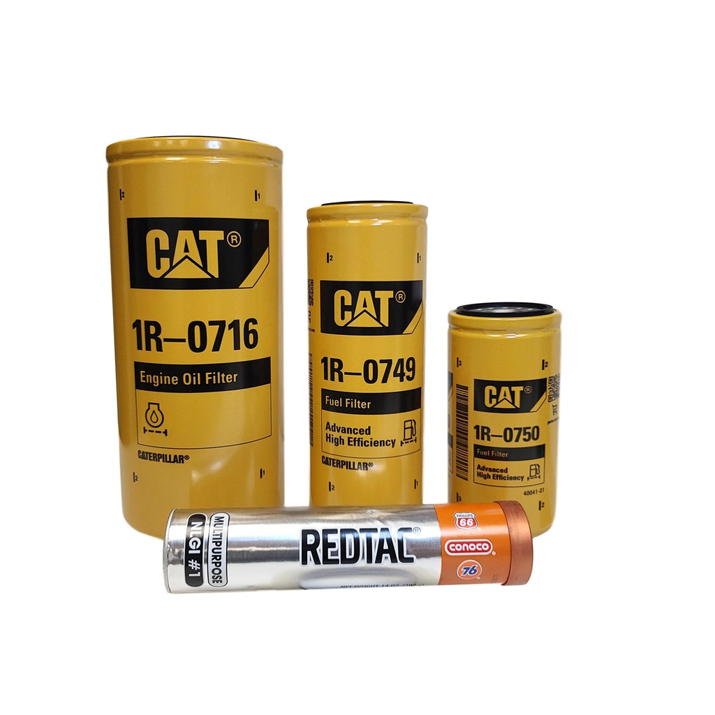 CAT ENGINE OIL CHANGE KIT 1R-0716, 1R-0749, 1R-0750 FREE TUBE GREASE