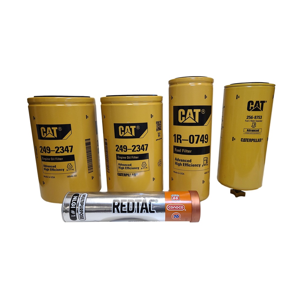CAT ENGINE OIL CHANGE KIT 249-2347, 1R-0749, 256-8753, FREE GREASE