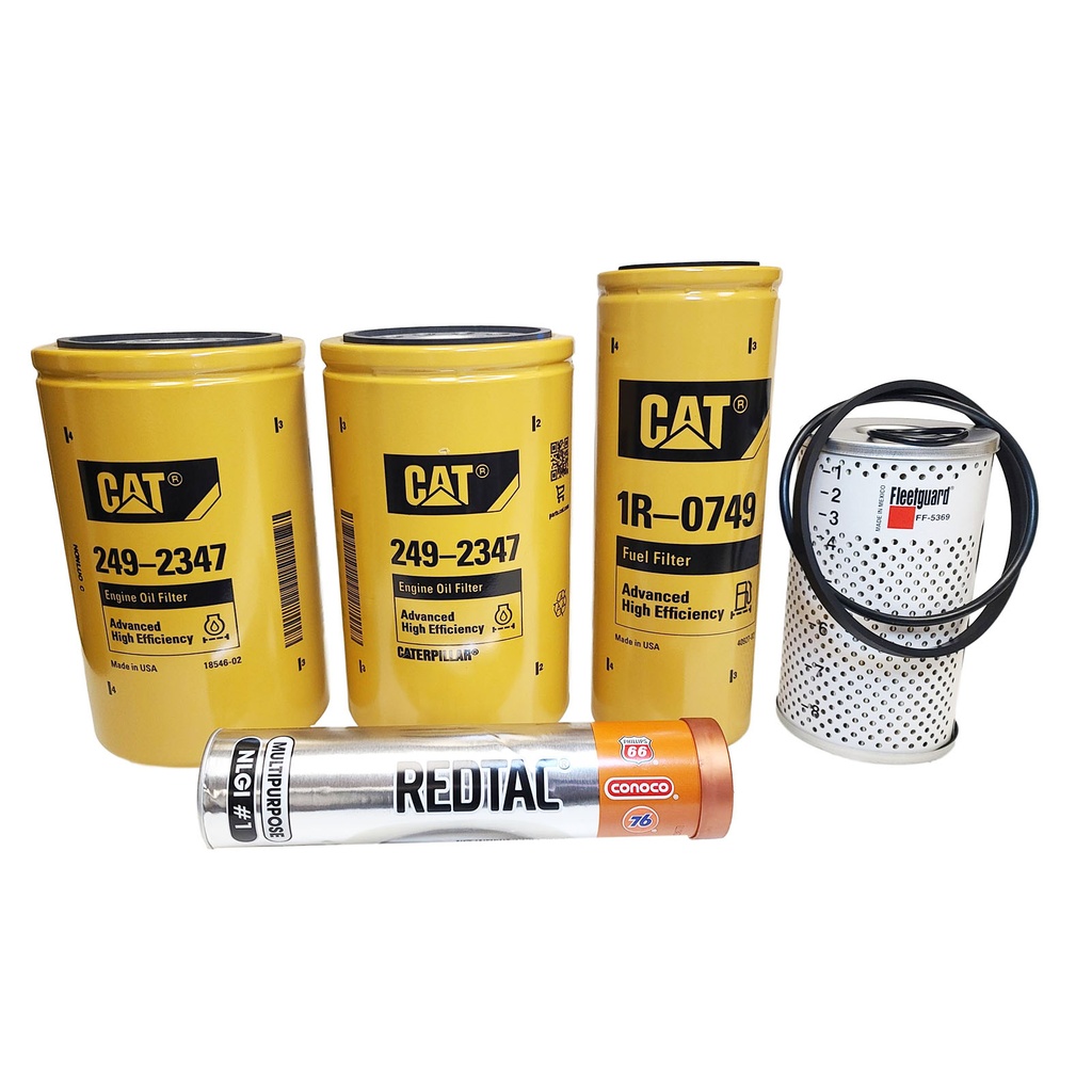 CAT ENGINE OIL CHANGE KIT 249-2347, 1R-0749, FF5369, FREE GREASE