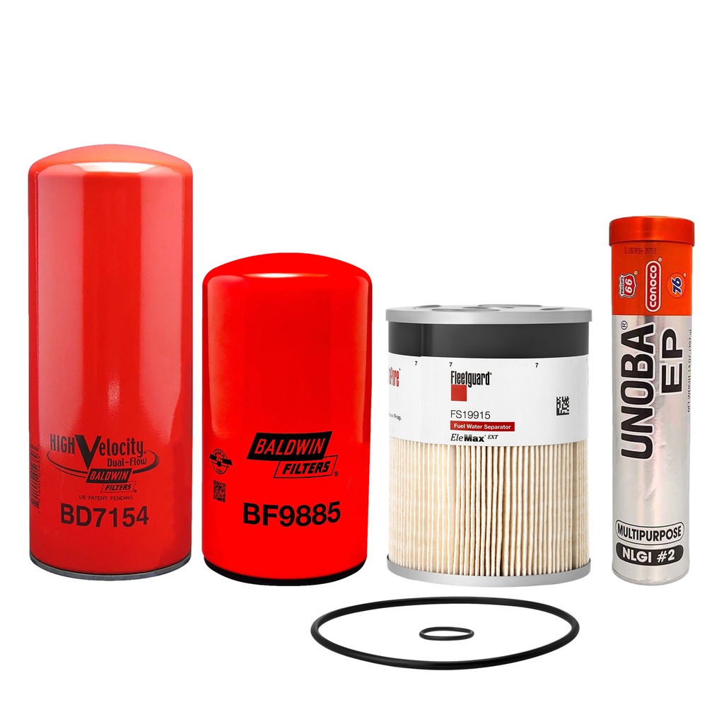 CUMMINS OIL CHANGE KIT BD7154, BF9885, FS19915, FREE GREASE
