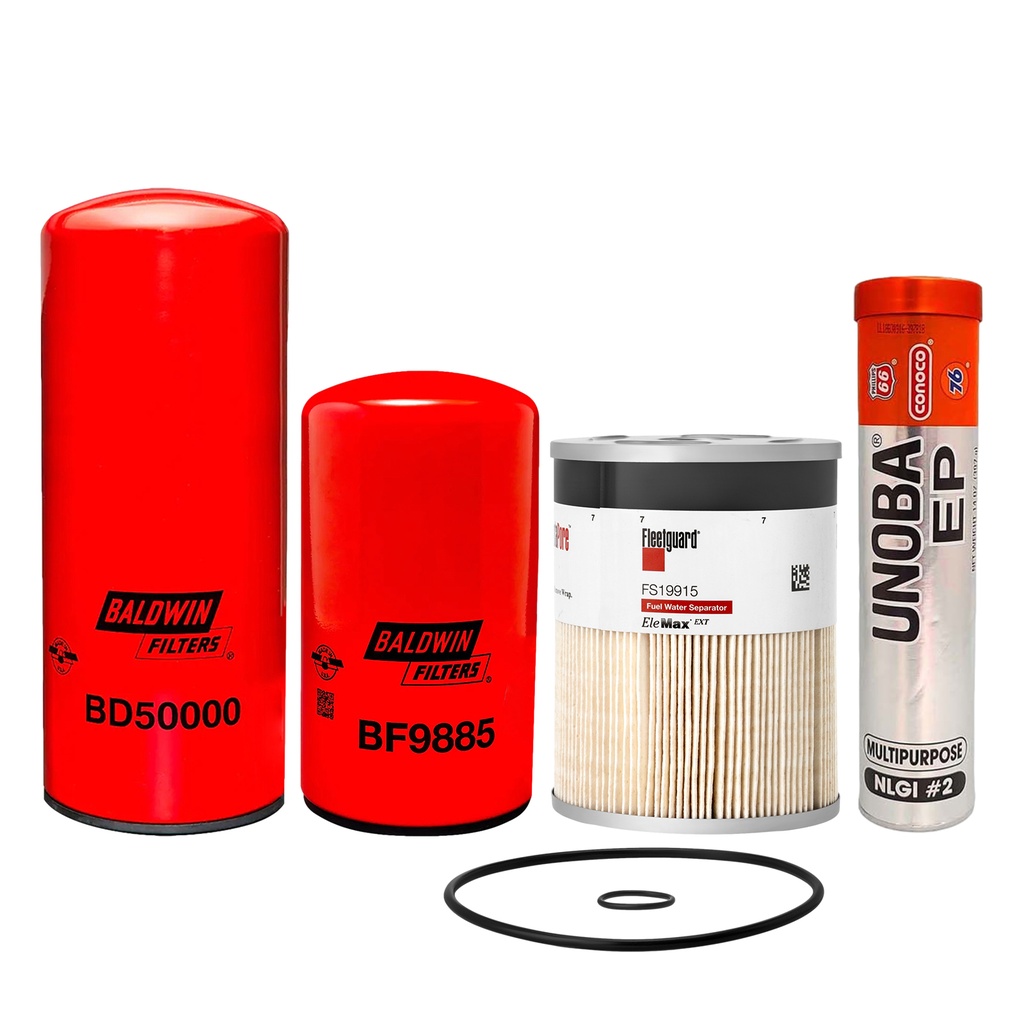 CUMMINS OIL CHANGE KIT BD50000, BF9885, FS19915, FREE GREASE