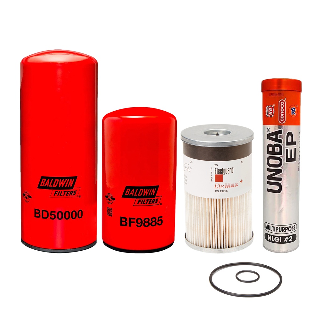 CUMMINS OIL CHANGE KIT BD50000, BF9885, FS19765, FREE GREASE