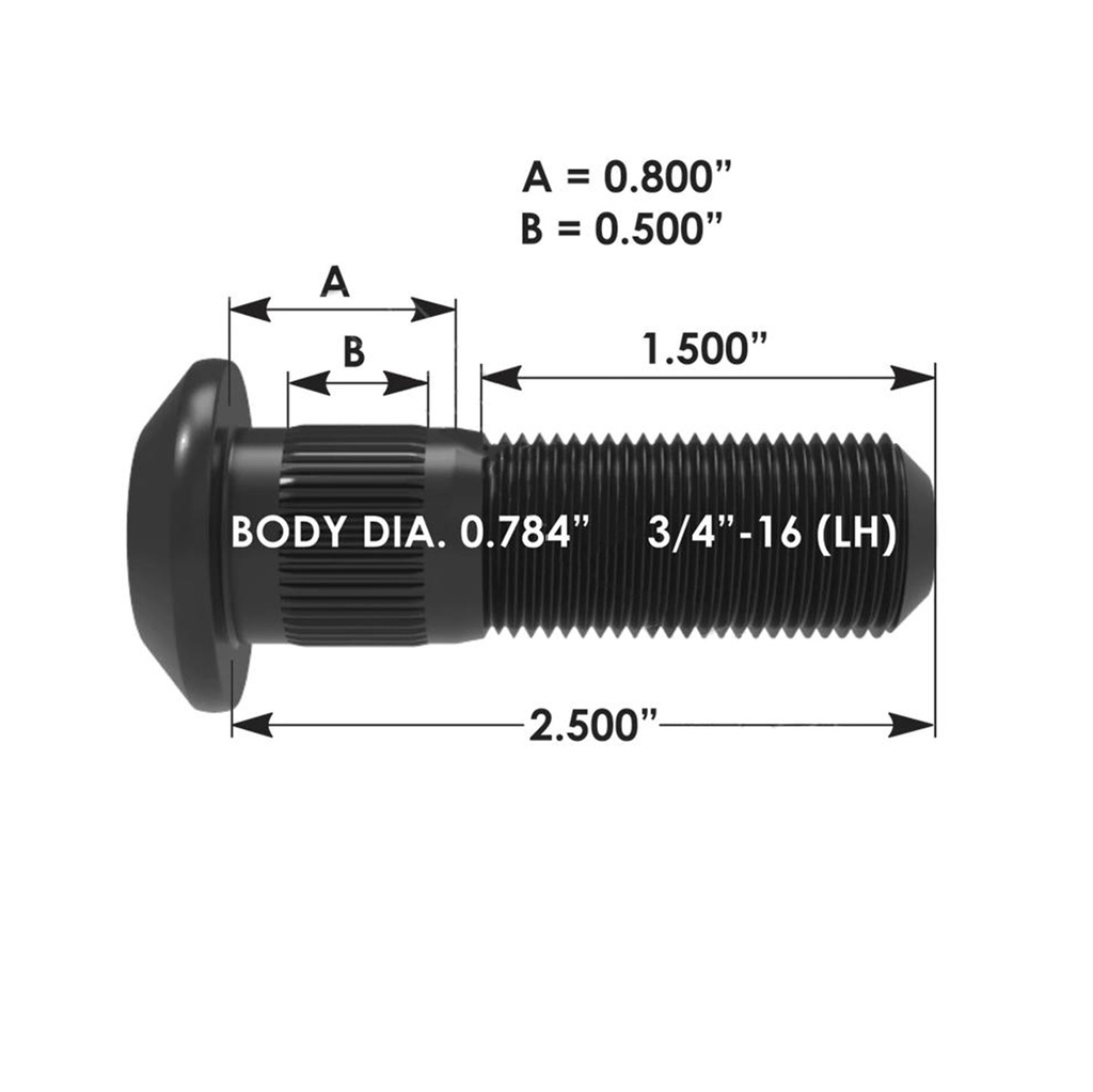 Wheel Stud  201.6038L  E10202L R0010202L W1091L 15514381 W653 13-1131L E-10202-L