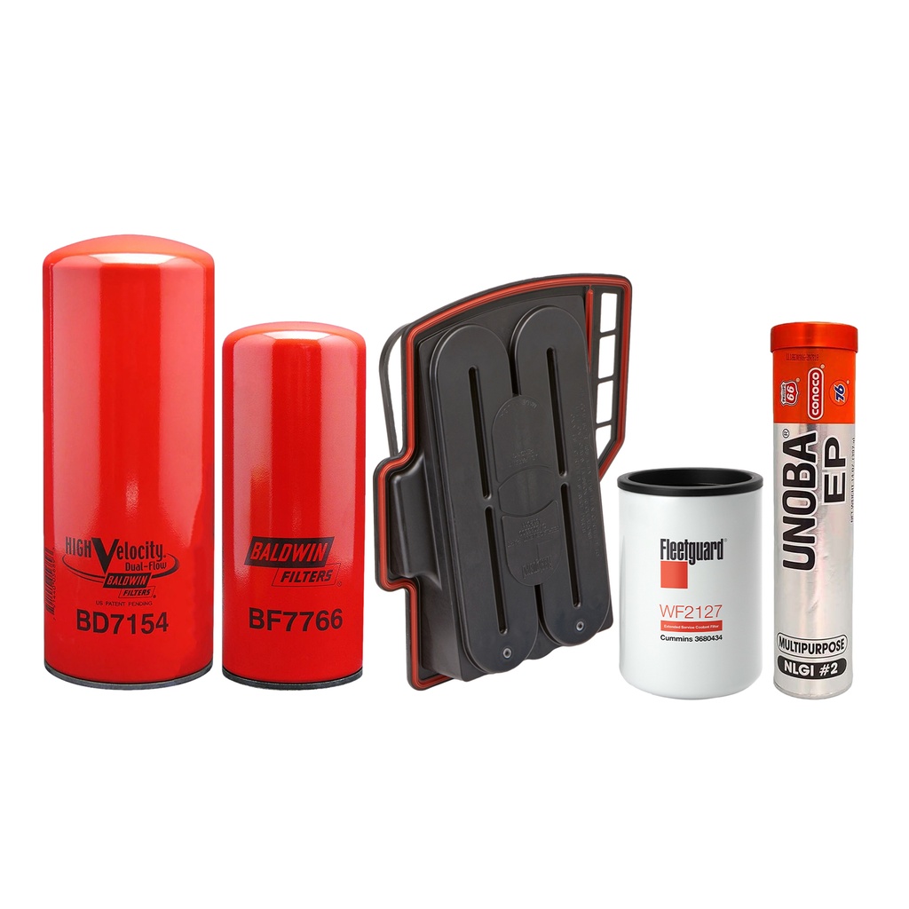 CUMMINS OIL CHANGE KIT BD7154, BF7766, CV50633, WF2127, FREE GREASE