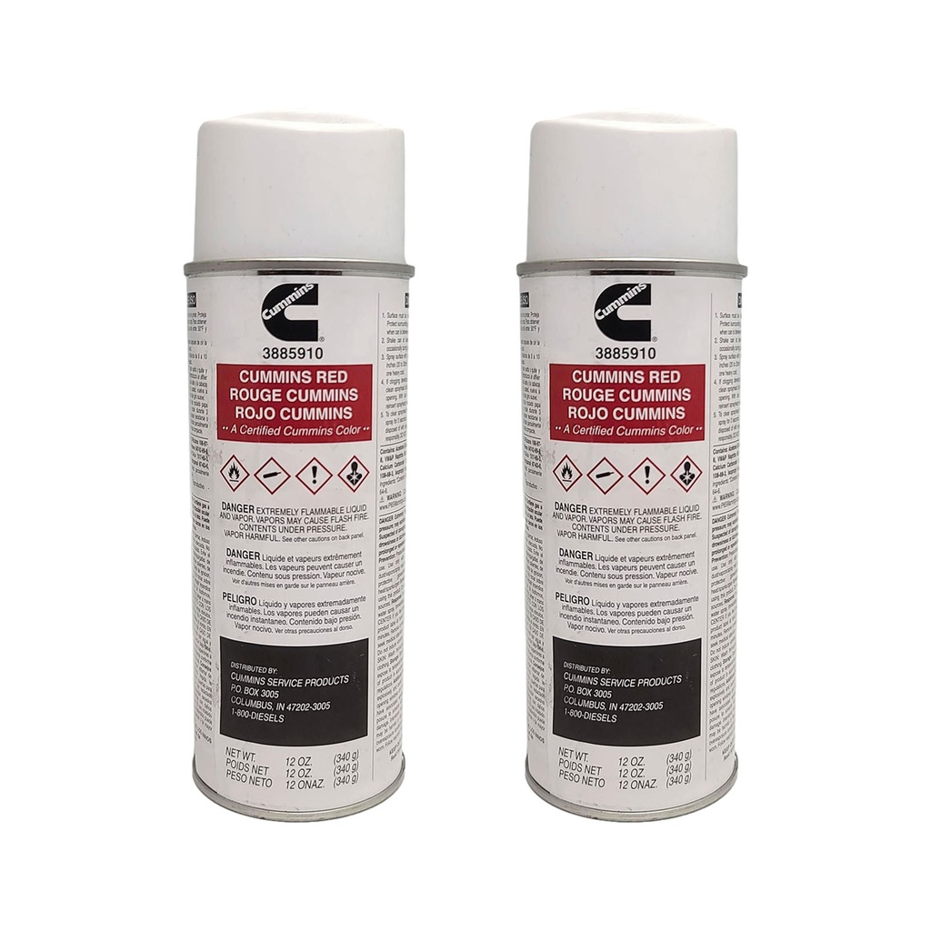 OEM CUMMINS PAINT CAN ISX RED 3885910 *( Pack of 2)*