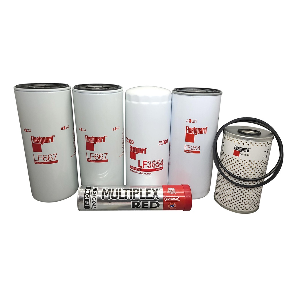 VOLVO OIL CHANGE KIT, LF667, FF254, LF3654, FF5369 FREE GREASE