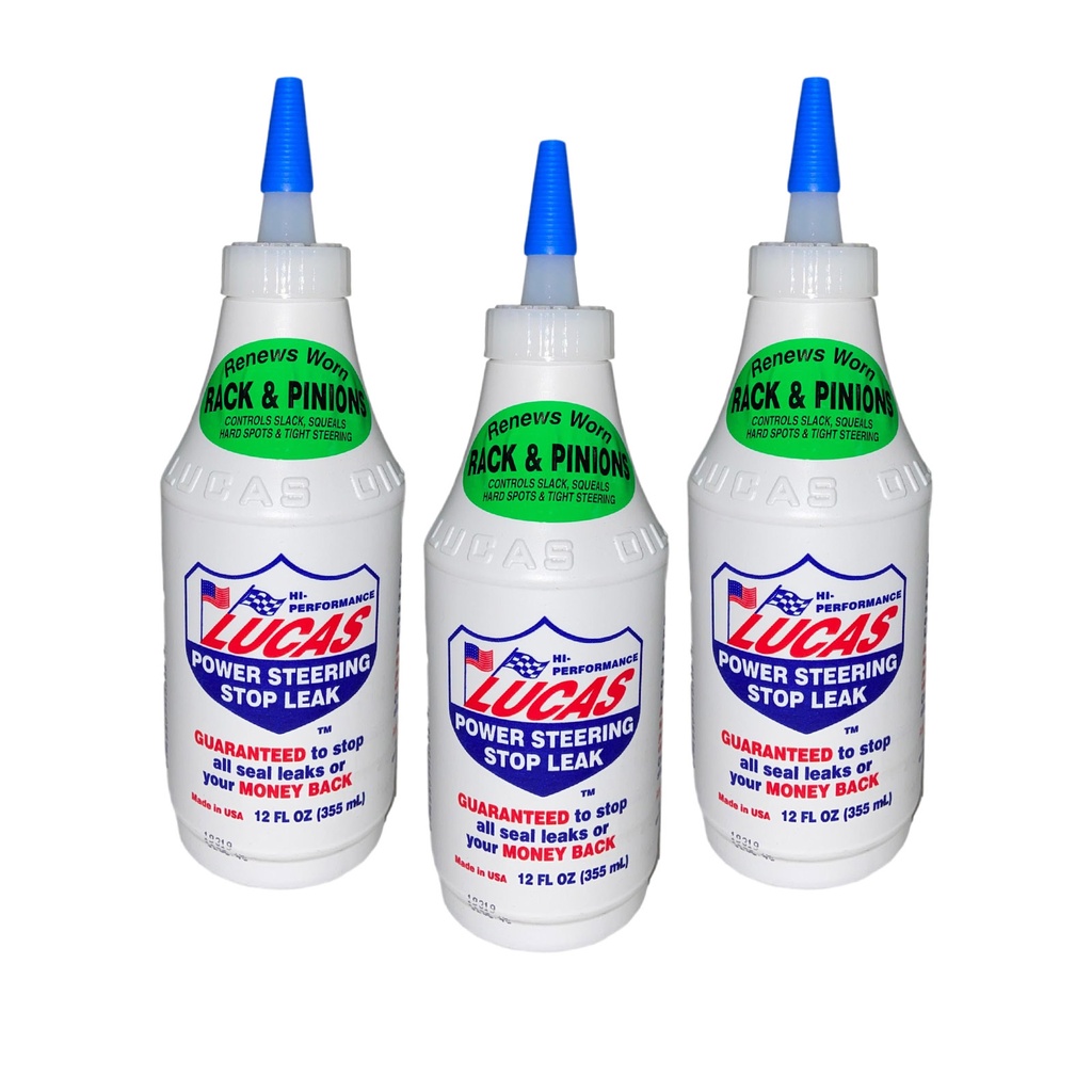 LUCAS OIL 10008 POWER STEERING STOP LEAK 12 OUNCE (Pack of 3)*