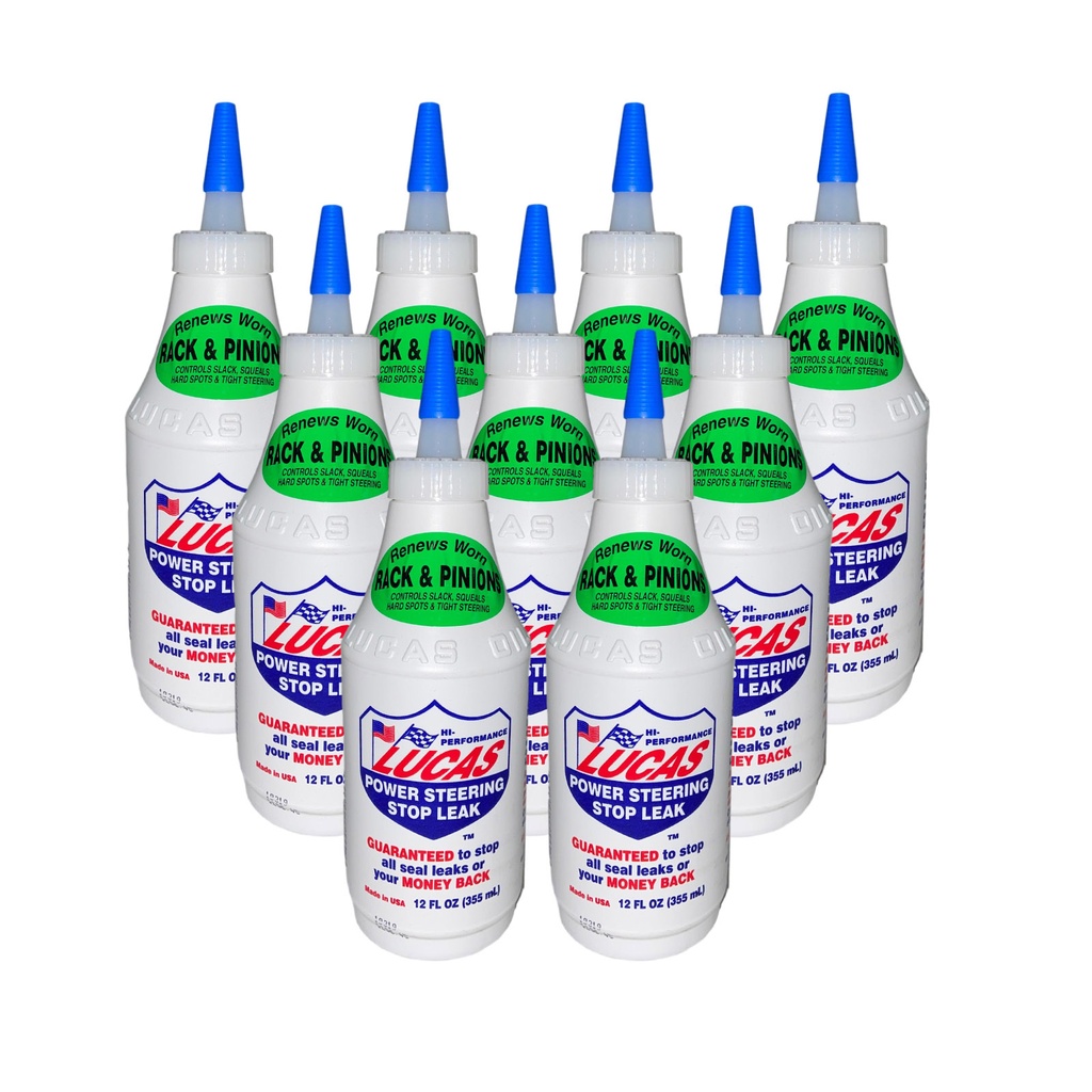 LUCAS OIL 10008 POWER STEERING STOP LEAK 12 OUNCE*( Pack of 9)*
