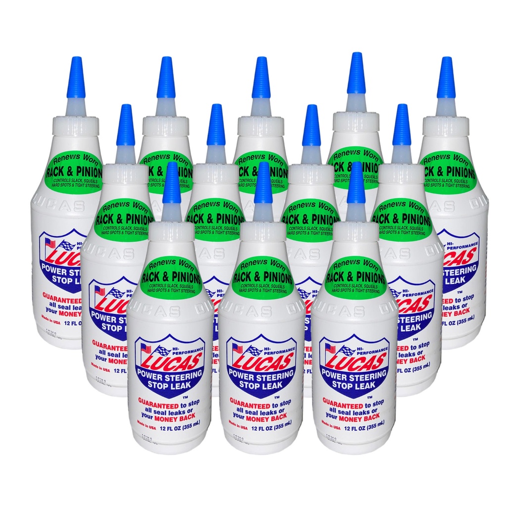 LUCAS OIL 10008 POWER STEERING STOP LEAK 12 OUNCE*(Pack of 12)*