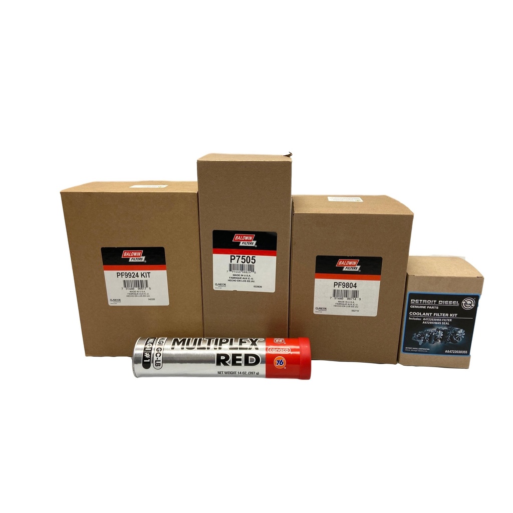 DETROIT OIL CHANGE KIT, P7505, PF9924 kit, PF9804, A4722030355, FREE GREASE
