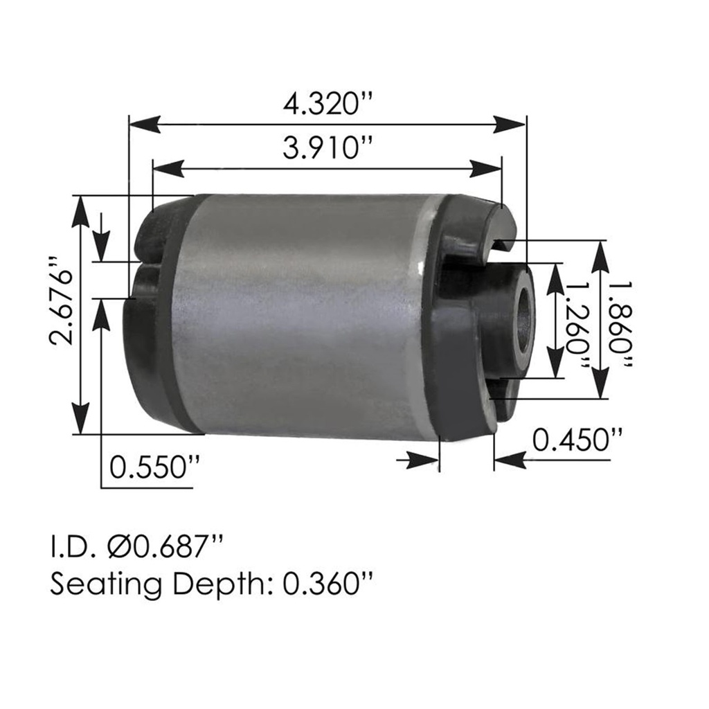 [ZN-6L59-45FZ] Cabin Mount Bushing Volvo 500.194  M203054 TF10162