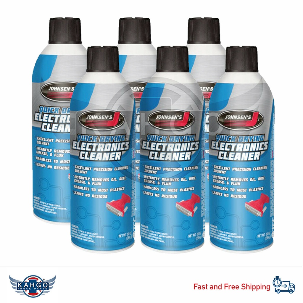 X6 Johnsens TCC-4600 Quick-Drying 10 Oz Electronics Cleaner Precision Spray Can