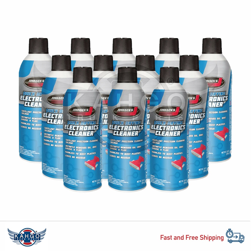 X12 Johnsens TCC-4600 Quick-Drying 10 Oz Electronics Cleaner Precision Spray Can