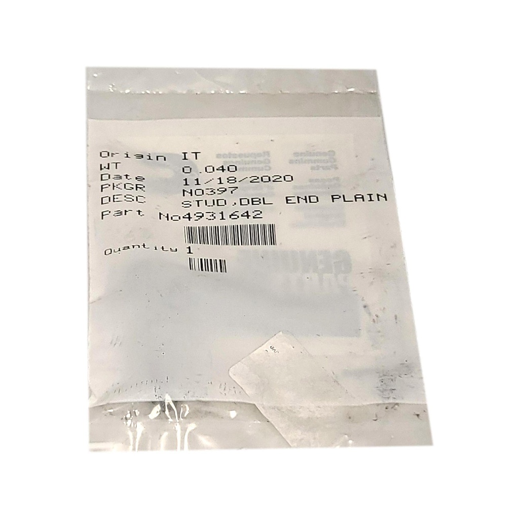 OEM CUMMINS  STUD,DOUBLE END PLAIN  4931642