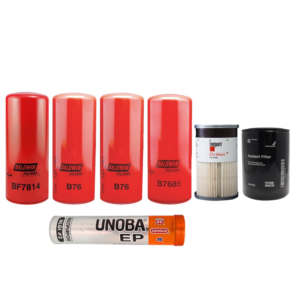 VOLVO OIL CHANGE KIT B76, BF7814, B7685, FS19765, 21937298, FREE GREASE