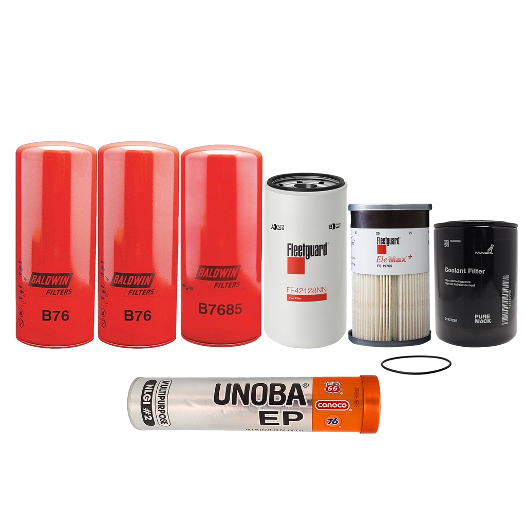 VOLVO OIL CHANGE KIT B76, FF42128NN, B7685, FS19765, 21937298, FREE GREASE