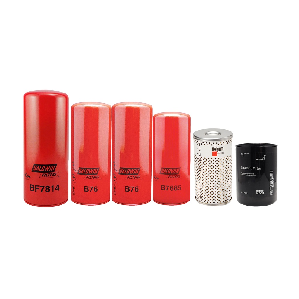 VOLVO OIL CHANGE KIT B76, BF7814, B7685, FF-5369, 21937298