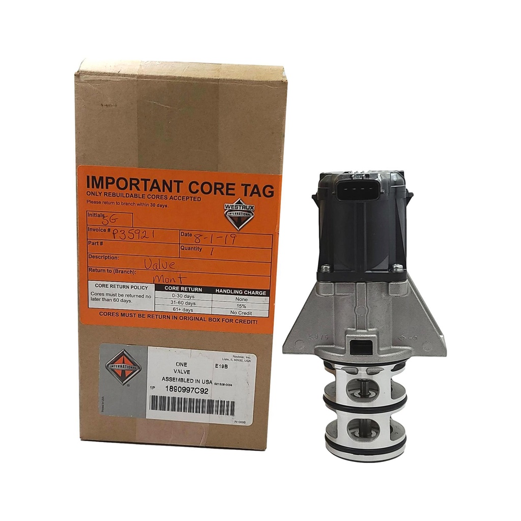 OEM INTERNATIONAL VALVE, ASSEMBLY, EGR 1890997C92 5012972R91 $1199.99+CORE $115