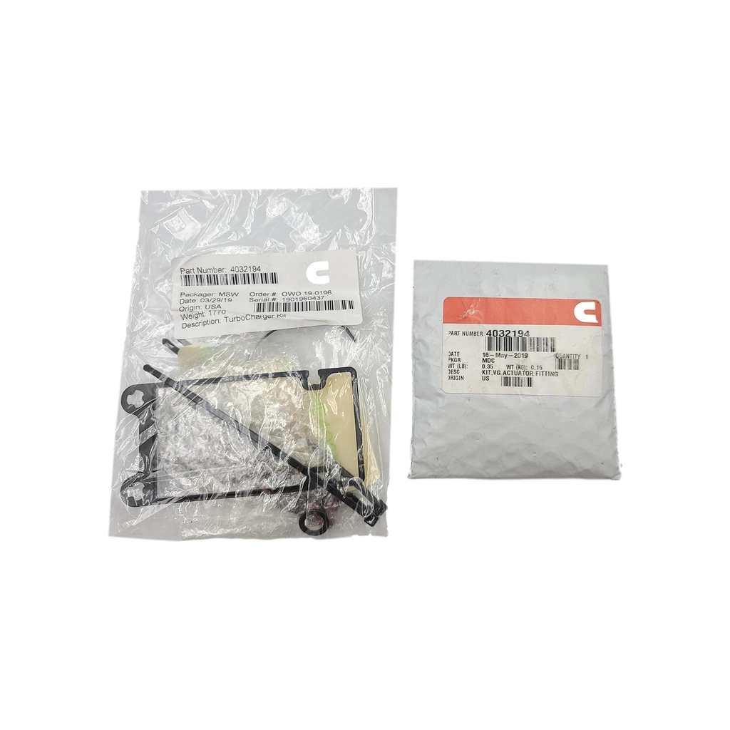 New OEM Genuine Cummins Electronic VGT Turbo Actuator Install Kit 4034193