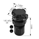Air Regulator Mini 5-100 PSI, 1/8in PTF 170.AR181 R07-100RNKA R07100RNKA