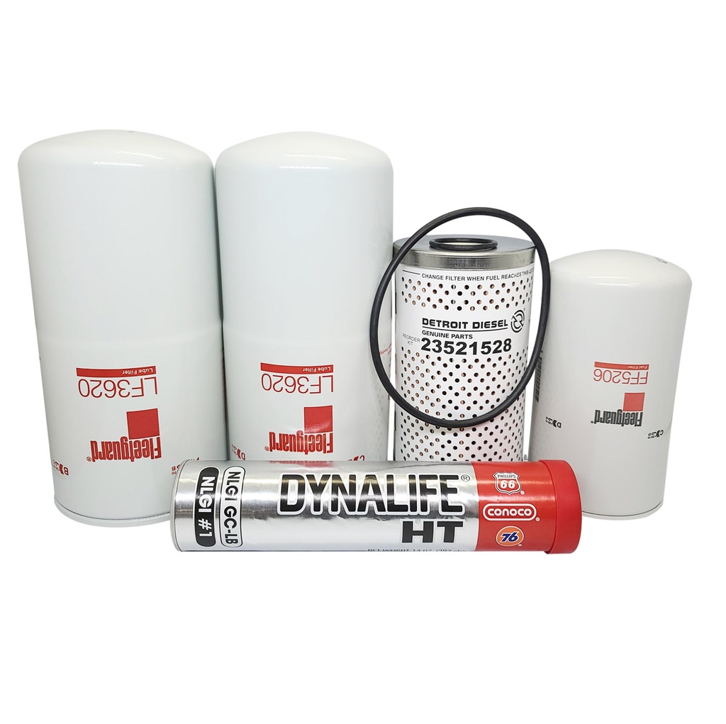 DETROIT OIL CHANGE KIT, LF3620, FF5206, 23521528, FREE GREASE