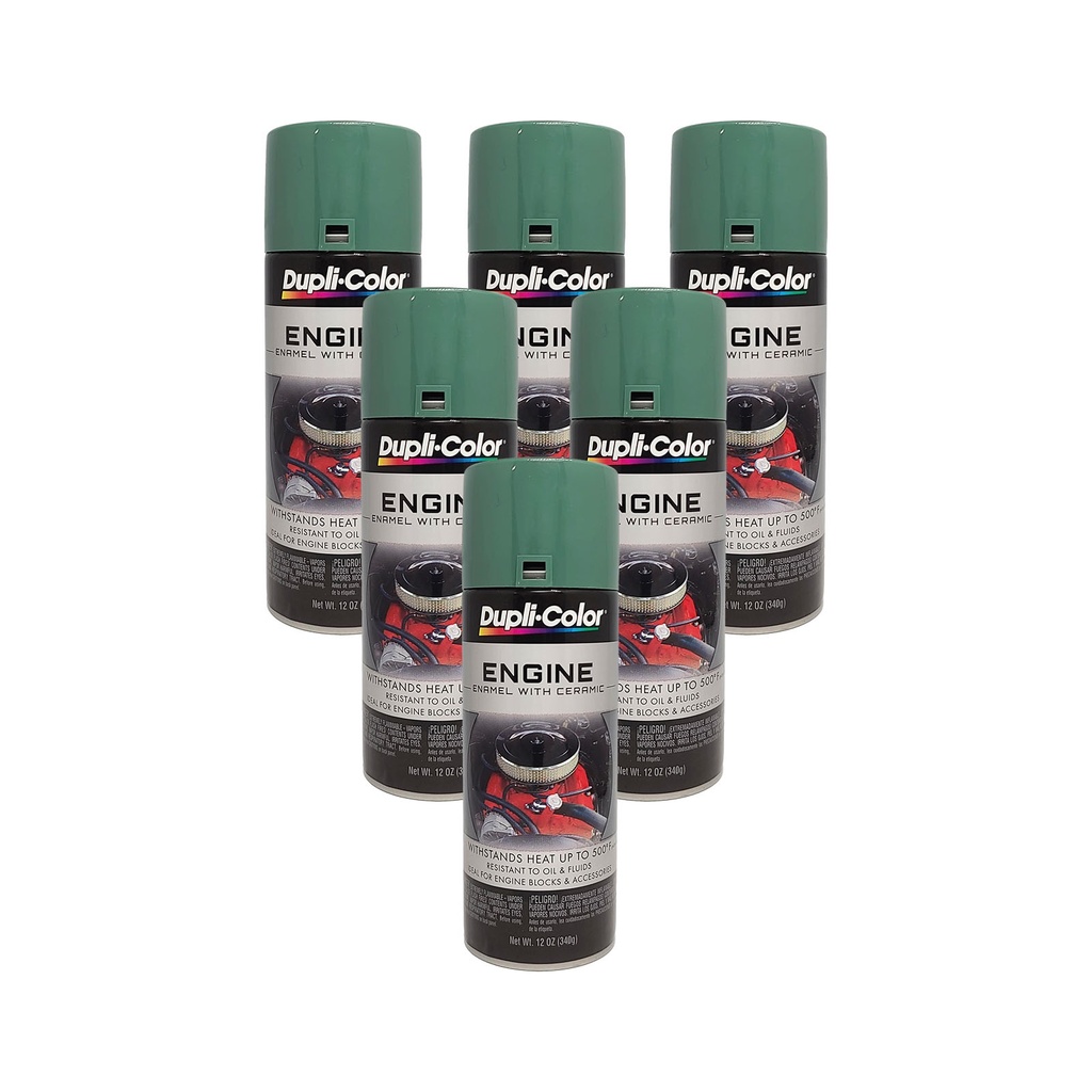 Dupli-Color DE1618 Detroit Alpine Green Engine Enamel with Ceramic 12oz  6 Pack