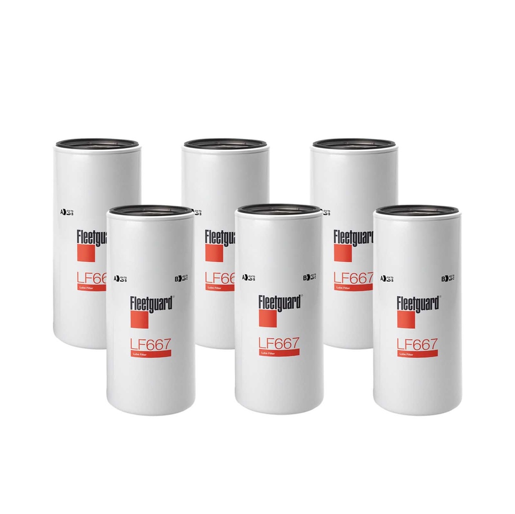 FleetGuard Oil Filter LF667 B7600 DN-P553191 (PACK OF 6)