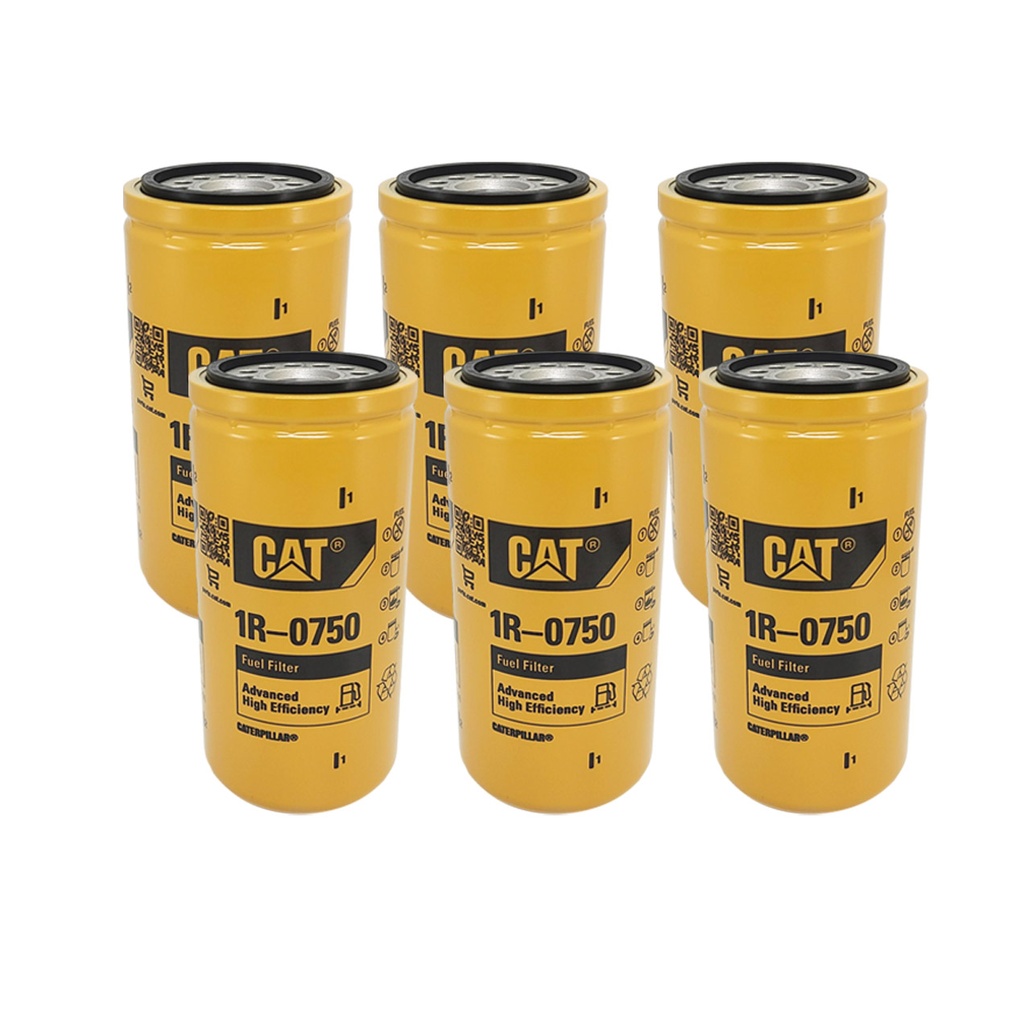 CAT 1r-0750 Fuel Filter Duramax Genuine Caterpillar 1R0750 *(Pack of 6)